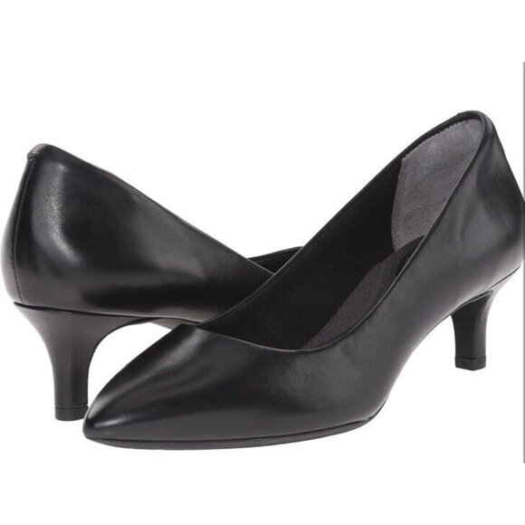 Rockport Total Motion‎ Kalila Pumps Black Leather US Women's Size 8.5 New - Picture 7 of 8